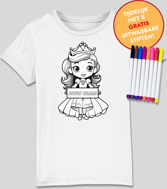 Princess T-shirt en Korte broek set Kinderen
