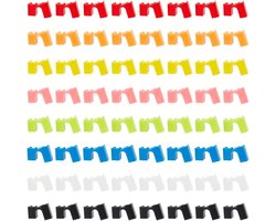 64 stuks eetstokjes helper herbruikbare eetstokjes trainingsscharnieren connector - PLIGREAT - kunststof eetstokjes leergereedschap voor volwassenen - Chinese eetstokjes oefenhulp accessoires