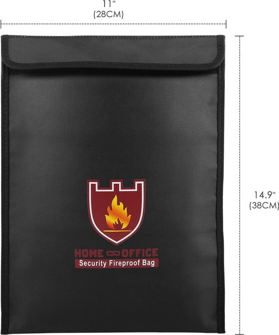 Sac résistant au feu - Sac à documents résistant au feu - Sac résistant au feu - Sac résistant à la chaleur - Sac à feu