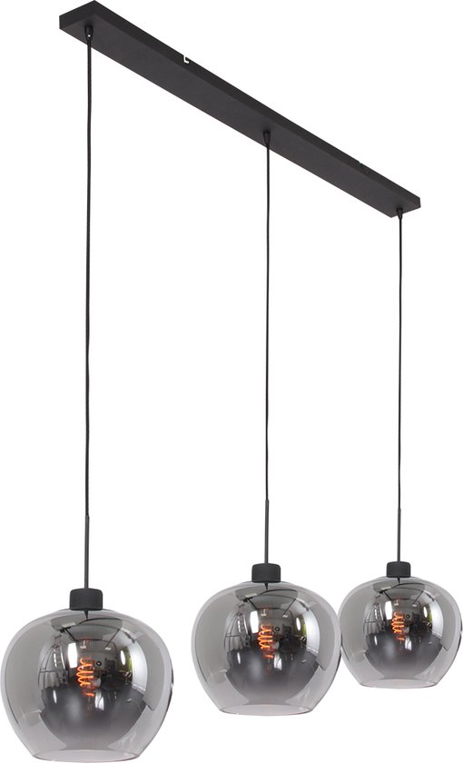 Steinhauer hanglamp Lotus - zwart - - 1898ZW