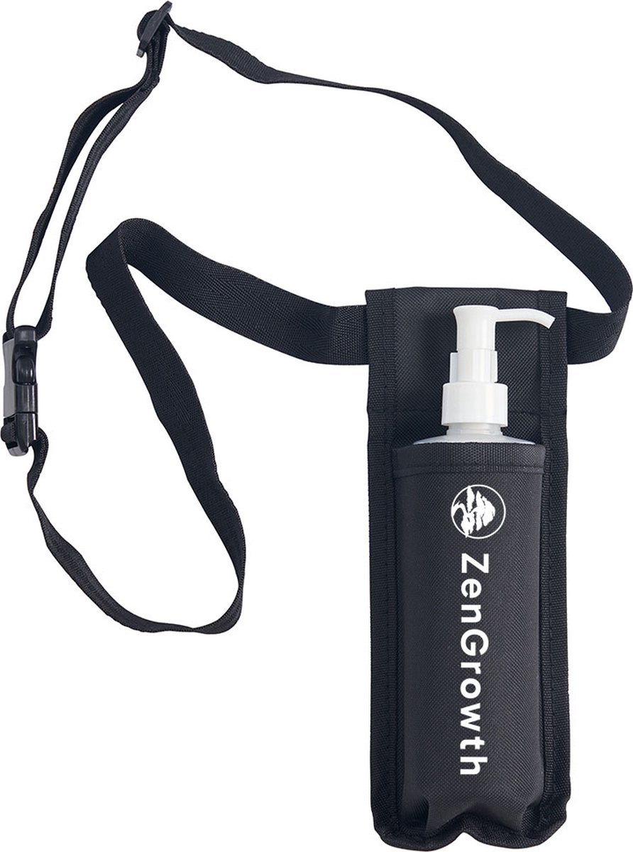Goedkoopste ZenGrowth® Heuptas met fleshouder - Holster voor massage olie met pompfles - 250ml