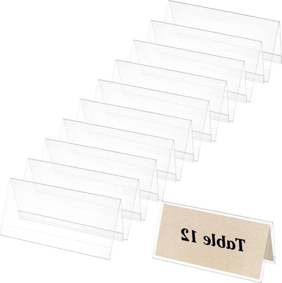 Tafelnaambord Europel 105x297mm acryl aluminium