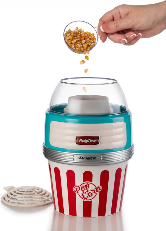 Ariete 2957/01 - 50's Style Popcornmachine - 1100 Watt - Bereidingstijd: 60 gram in 2 min - blauw — afbeelding 4