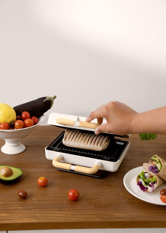 CREATE - Tosti-ijzer, grill en wafelijzer met verwisselbare platen - Gebroken wit - Dubbel - STONE STUDIO van CREATE — afbeelding 5