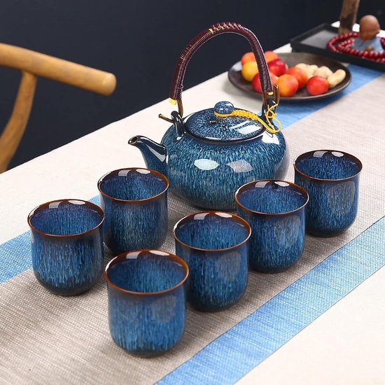 Theeset Thee Set Keramische Thee Sets Koffie Cup Set Thee Set Met Kaars Warmer Glazen Theepot Bloeiende Losbladige Waterkokers Voor 4 Personen Theesets Thee Sets