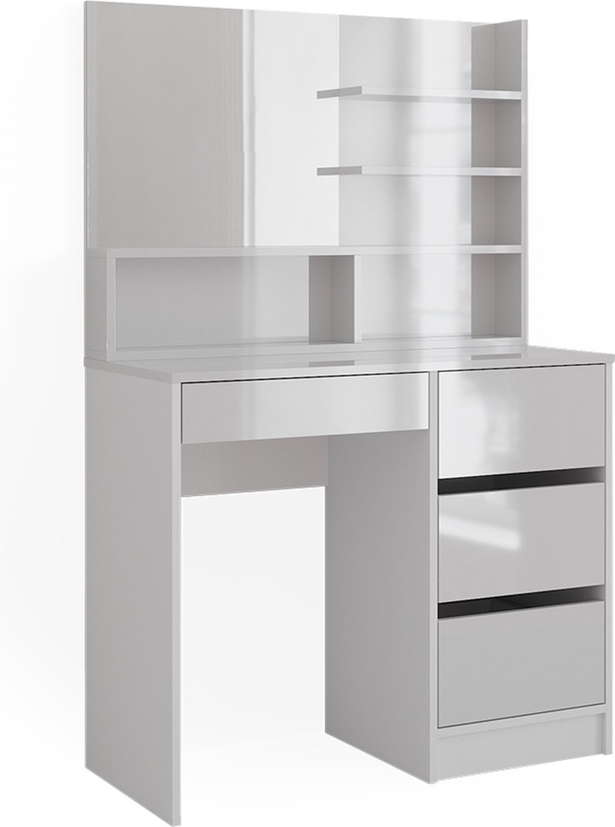 Vicco Kaptafel Sherry, Wit, 90 cm met spiegelplank