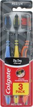 Colgate à dents Colgate Zig Zag Charcoal - 3 pièces
