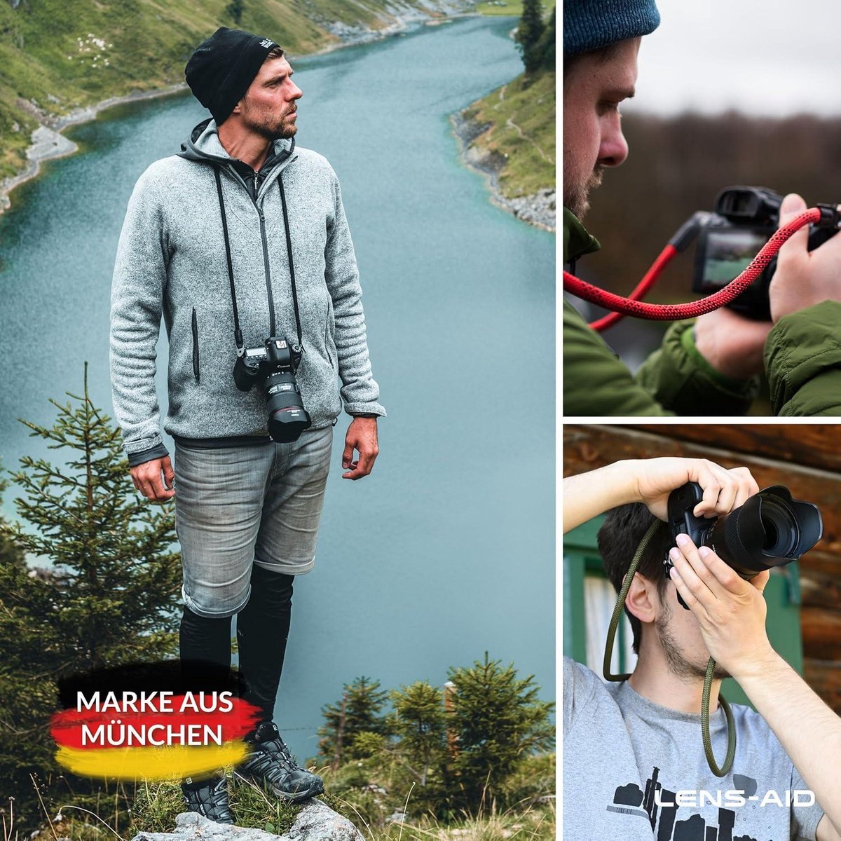 Sangle D'appareil Photo VVIKIZY - Noir - Réglable Pour Appareils Photo