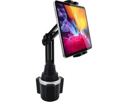 Tablethouder voor Bekerhouder in de Auto met Verstelbare Arm - iPad Pro 12.9 10.5 - iPhone 12 Pro Max - 4-13 inch Tablet Smartphone