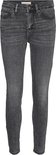 Grijze skinny jeans met middelhoge taille en lichte wassing.