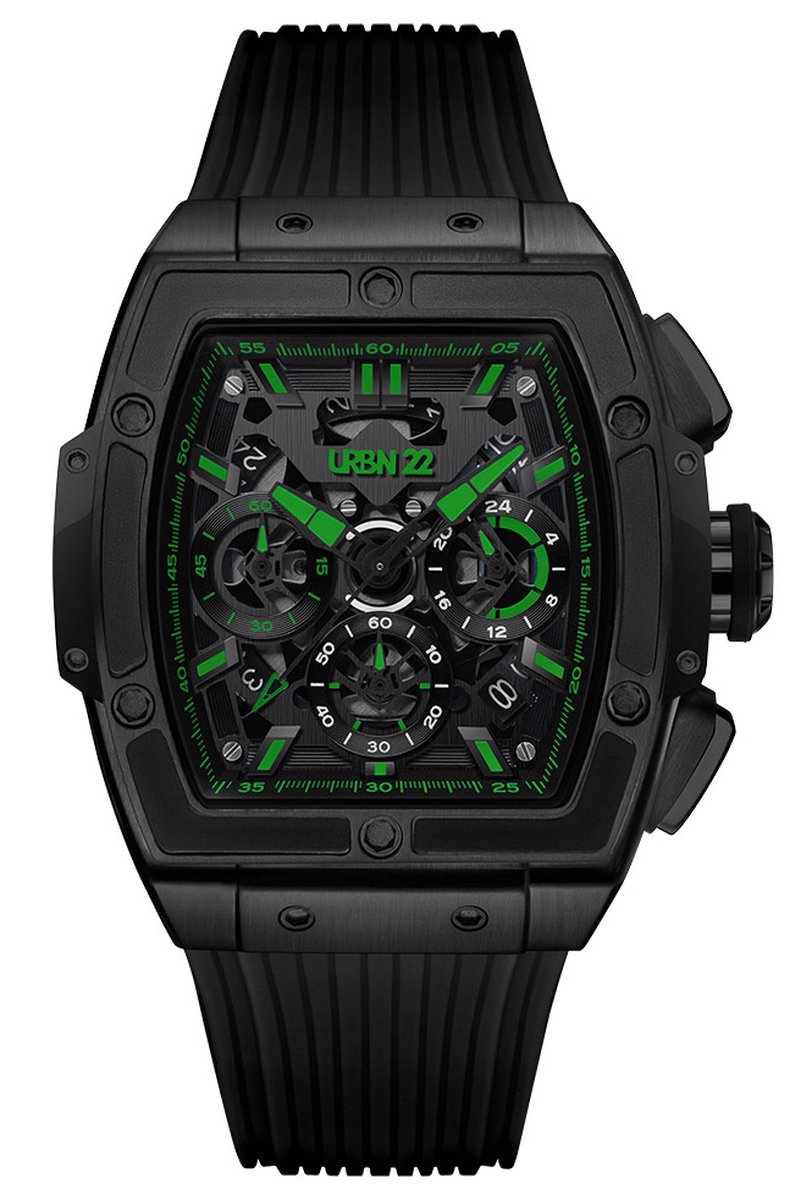 URBN22 Onyx Nuclear Green streetlife chronograaf horloge