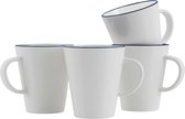 Gimex - Linea Line - Mug - Blauw - 4 Pièces