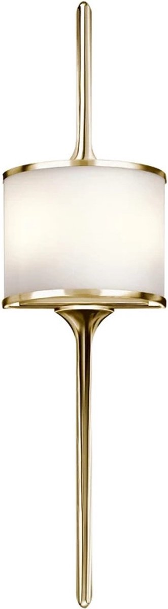 Kichler LED Wandlamp Mona | 3W 3000K 300Lm 830 | IP44 | Dimbaar | Polished Brass