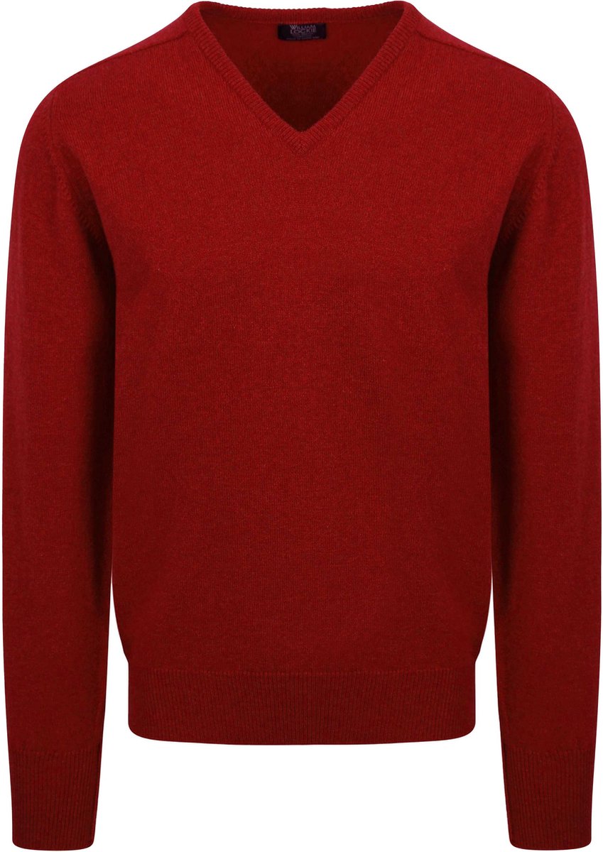 William Lockie Pullover Lamswol V Poppy - Maat L - Heren - Pullovers
