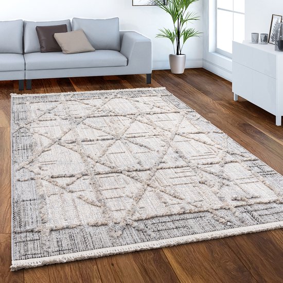 Paco Home Vloerkleed Rond Woonkamer Laagpolig Modern Pluizig Wasbaar Eenkleurig, Maat: 200 cm rondje, Kleur:Roze