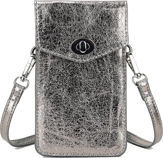 Giuliano Sac de téléphone métallique Britt - argent