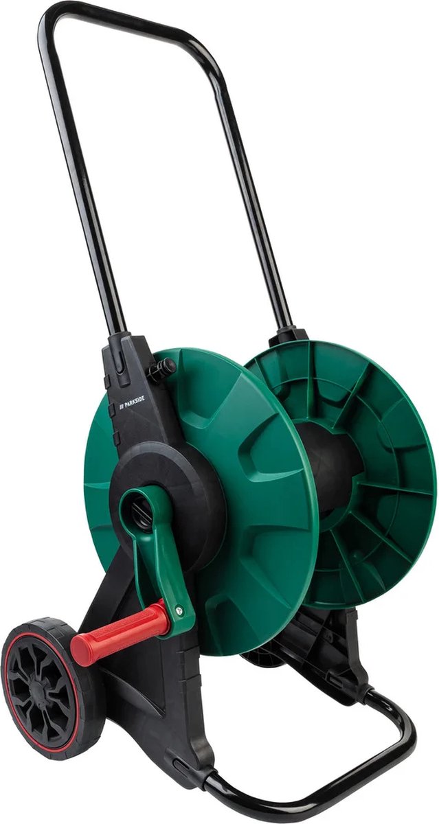 Bol.com Parkside Tuinslangwagen - Slanghaspel - Slanghouder - Op wielen - Click-systeem - voor Slang tot 30m - Licht gewicht - H... aanbieding