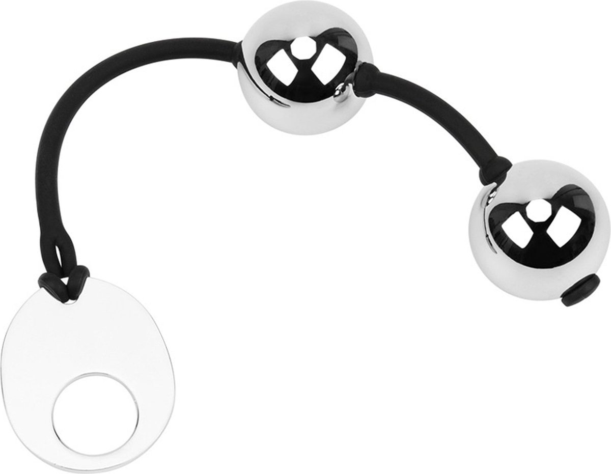Fixxx - Heavy Metal Vagina Balletjes met Siliconen Koordje - Diameter 25 mm