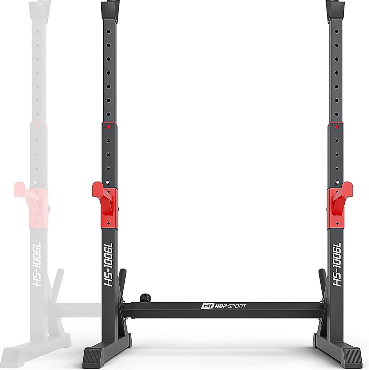 Hop-Sport dumbbell stand HS-1006L Adjustable squat rack 200 kg, height and width adjustable Ideal for strength training, dumbbell training and fitness, suitable for home use and gyms