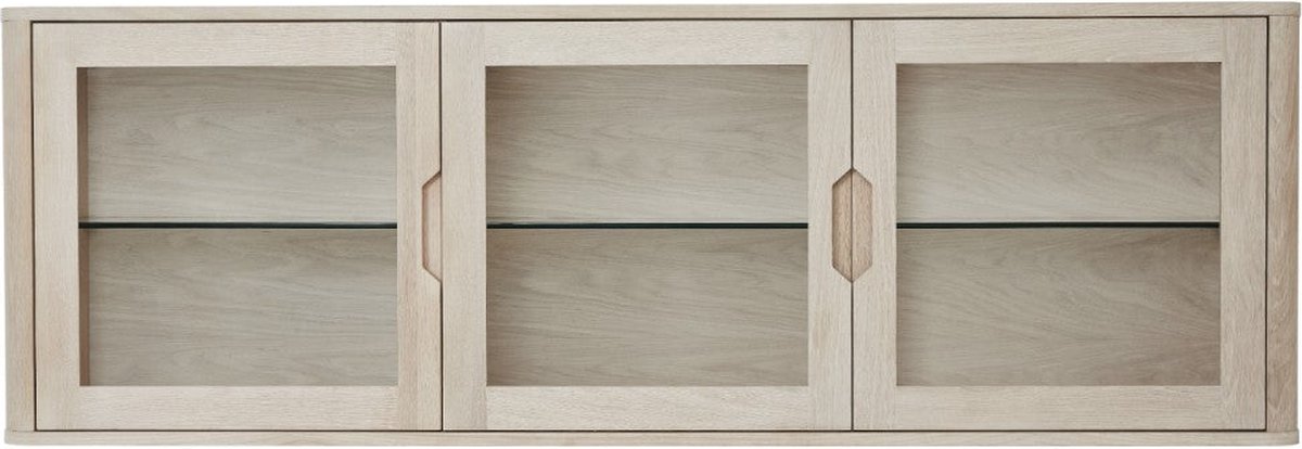 Rootz Living Rootz Wandkast Opbergkast Vitrinekast Soft-close vergrendeling Verfijnd ontwerp Duurzame constructie 34 cm x 180 cm x 60 cm