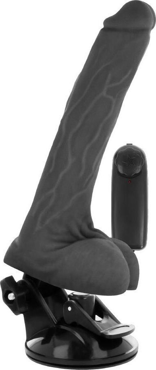 BASECOCK | Basecock Realistic Vibrator Remote Control Black 20cm | Sex Toy for Woman