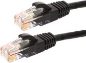 UTP CAT6 patchkabel / internetkabel 0,50 meter zwart - 100% koper - netwerkkabel