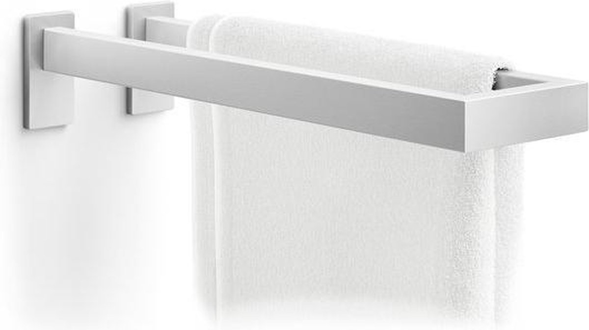 Zack Linea handdoekhouder 13x8x42cm dubbel RVS geborsteld