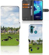 Wallet Book Case Motorola G8 Power Lite Smartphone Hoesje Hollandse Koeien