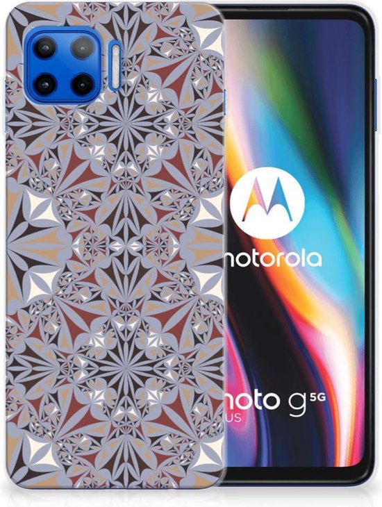 Schiereiland personeelszaken Pasen Telefoonhoesje Motorola Moto G 5G Plus Hoesje Flower Tiles | bol.com