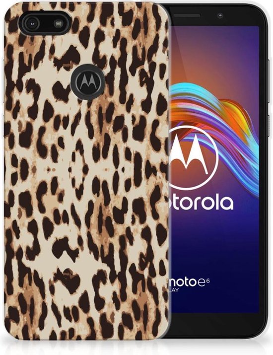 bol.com | TPU Silicone Hoesje Motorola Moto E6 Play Telefoonhoesje Leopard