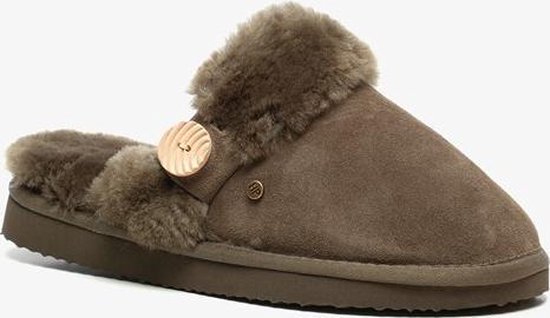 Hush Puppies suede dames pantoffels Groen Maat 41 Hush Puppies suede dames pantoffels Groen Maat 41