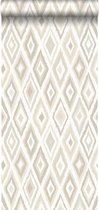 ESTAhome behang ikat motief beige - 148628 - 53 x 1005 cm