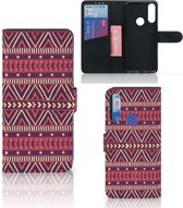 GSM Hoesje Alcatel 1S 2020 Bookcase Aztec Purple