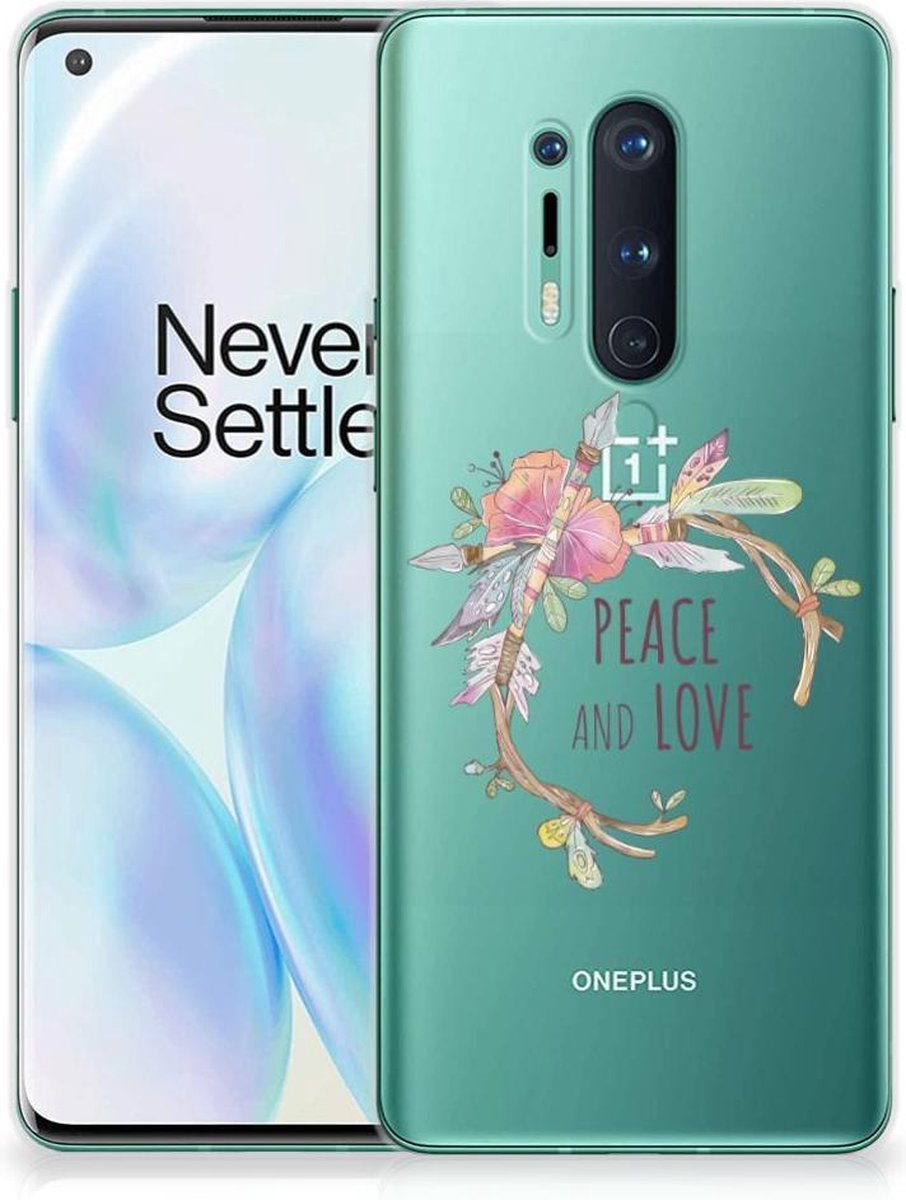 OnePlus 8 Pro Telefoonhoesje met Naam Boho Text