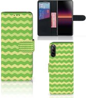 Telefoonhoesje Sony Xperia L4 Book Case Waves Green