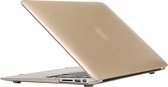 Let op type!! MacBook Air 13.3 inch Frosted structuur hard Kunststof Hoesje / Case (goud) (oud model!)