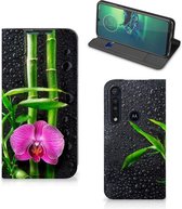 Hoesje Motorola G8 Plus Wallet Bookcase Orchidee