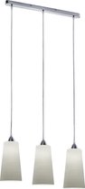 LED Hanglamp - Hangverlichting - Trion Konumo - E27 Fitting - 3-lichts - Rond - Geborsteld - Mat Nikkel - Aluminium - BES LED