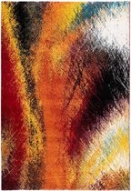 Multicolor Oranje vloerkleed - 200x290 cm  -  A-symmetrisch patroon - Modern