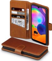 Samsung Galaxy A31 Bookcase hoesje - CaseBoutique - Effen Cognac - Leer