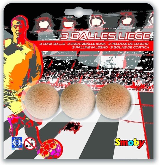 Afbeelding van het spel Smoby Tafelvoetbal Balletjes Kurk, 3st.