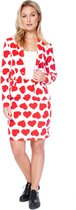 OppoSuits Queen of Hearts - Vrouwen Kostuum - Rood - Feest - Maat 34