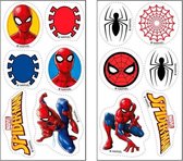 DEKORA - 12 mini Spiderman suikerschijven - Decoratie > Eetbare versieringen