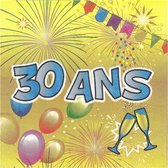 HOBI - 20 papieren 30 jaar verjaardag servetten - Decoratie > Papieren servetten