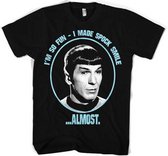 Star Trek Heren Tshirt -M- I Made Spock Smile Zwart