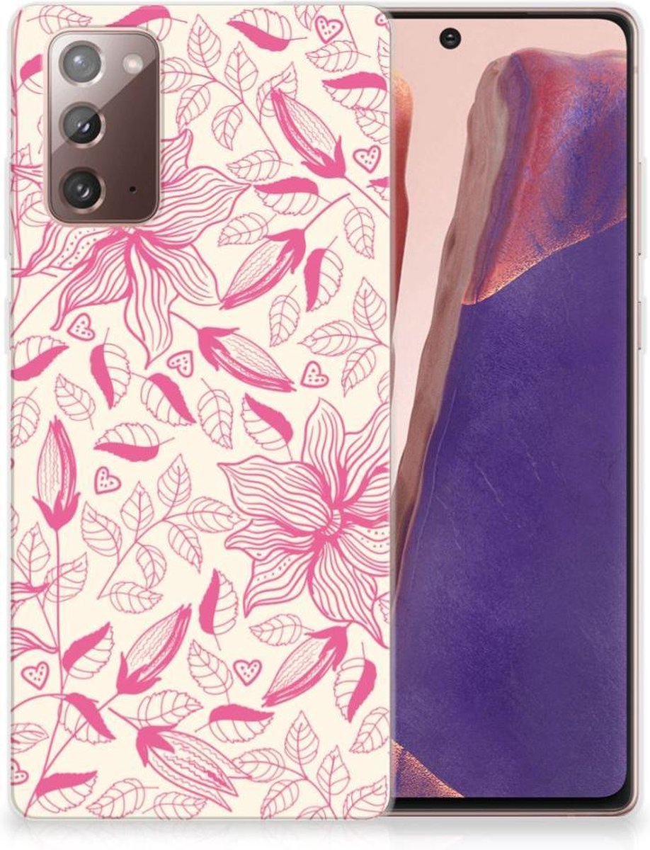 Samsung Note 20 TPU Case Pink Flowers