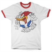 Woody Woodpecker Heren Tshirt -2XL- HAHAHA Wit