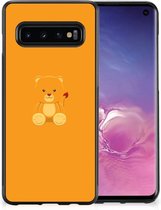 GSM Hoesje Geschikt voor Samsung Galaxy S10 Silicone Hoesje met Zwarte rand Baby Beer