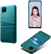 Back Cover met Opbergvakjes + Gehard Glas Screenprotector voor Huawei P40 Lite_ Groen