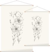 Geen Titel 4 Schets - Foto op Textielposter - 120 x 180 cm
